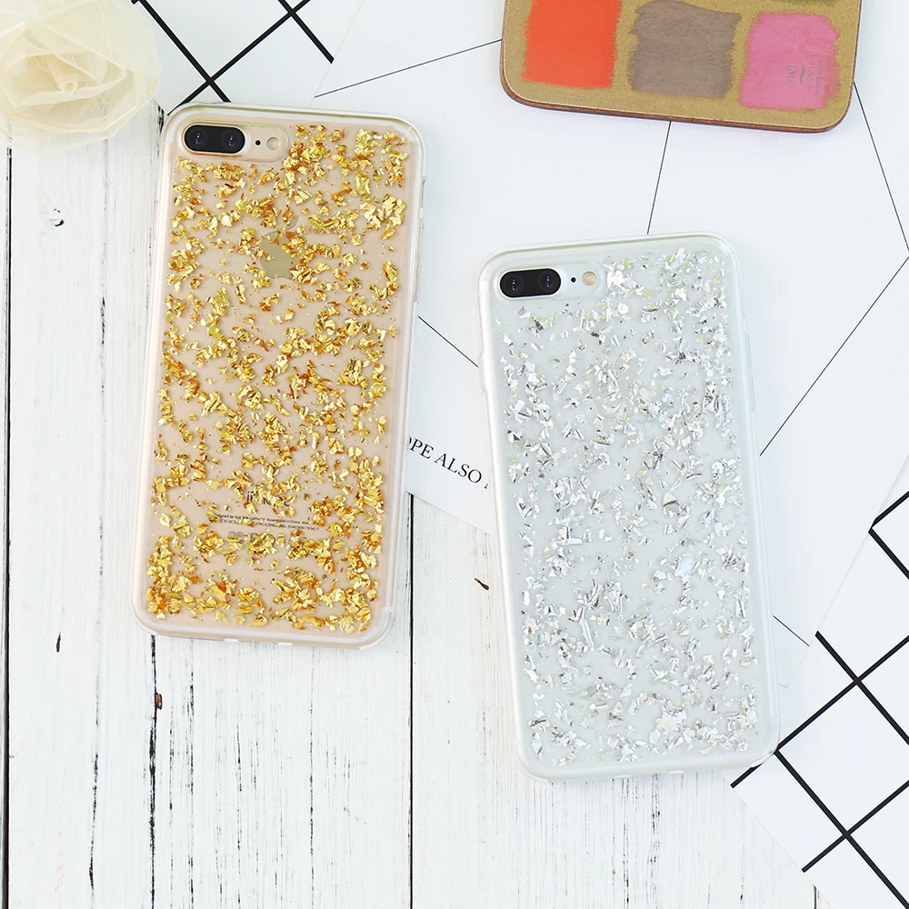 Чехол KISSCASE Bling для iPhone X 6 6S 7 8 Plus мягкий ТПУ чехол 5 5S SE телефона прозрачный Модный