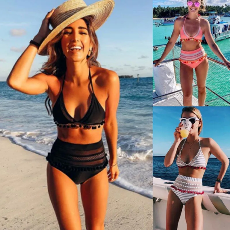 

Meihuida Swimsuit Bikini 2019 Womens Swimming Suit Ladies High Waist Bra Push-up Bikini Swimsuit Swimwear Beachwear Women S-XL