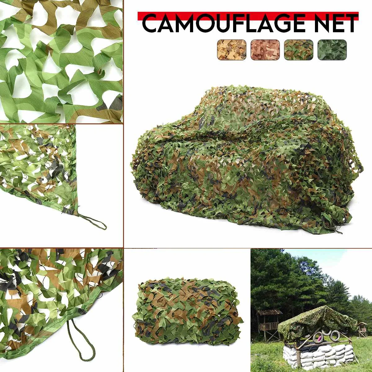 Камуфляжная сетка для автомобиля 1 5x6 2x2 2x5 2x6 2x7 2x8 2 5x5 3x6|Теневые навесы и сетки| |
