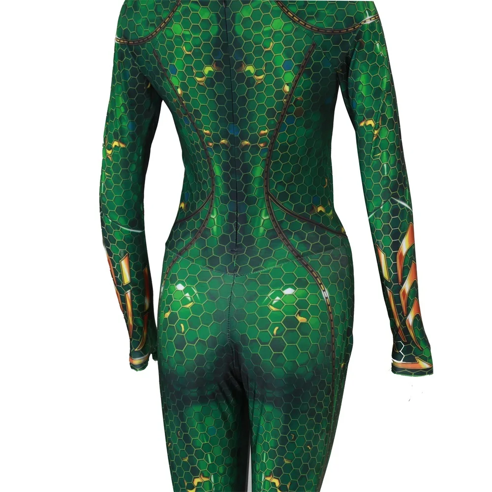 Женский костюм для косплея Luonalex из мультфильма Aquaman Mera Queen Zentai детский комбинезон