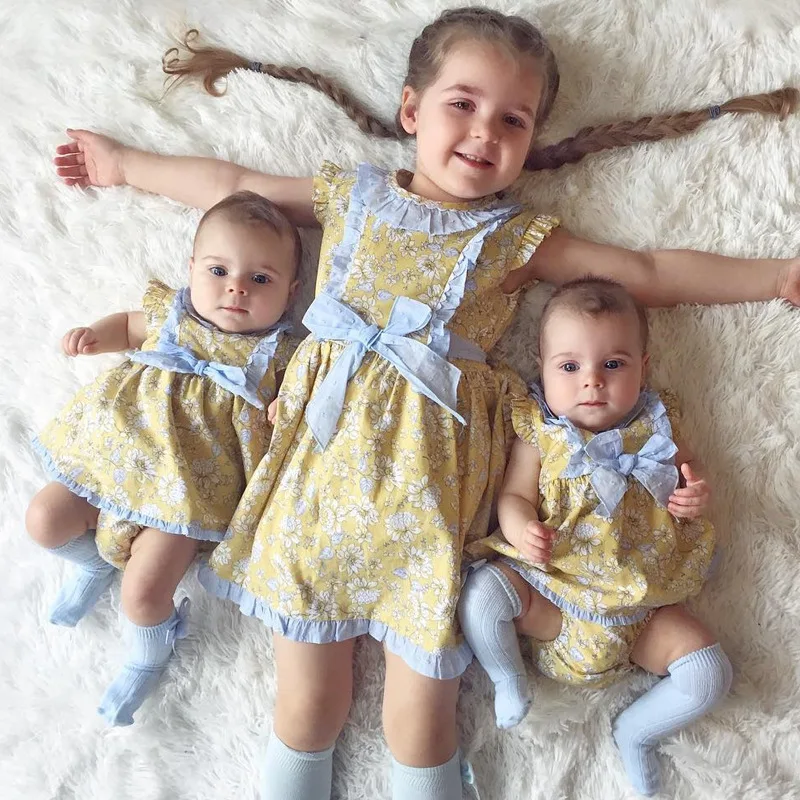 Летнее платье для девочек модные хлопковые детские платья с оборками одежда