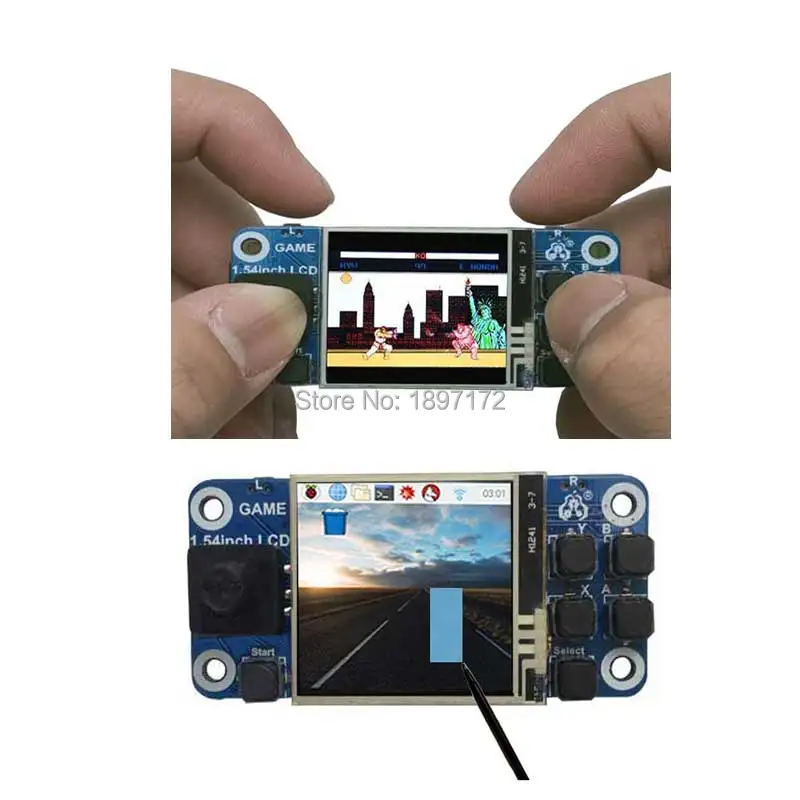 Raspberry Pi zero W Pi0 с мини-игровым ЖК-экраном 1 54 дюйма | Компьютеры и офис
