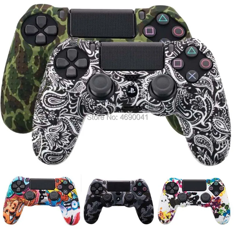 Anti-slip Silicone Cover Skin Case Protective thumb grip for Sony PlayStation Dualshock 4 PS4 DS4 Pro Slim Controller | Электроника