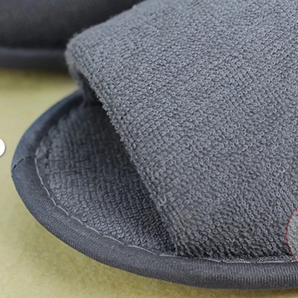 

Portable Men Women Plush Hotel Travel SPA Home Slippers Simple Solid Folding Reusable Indoor House Slippers Home Shoes Pantoufle