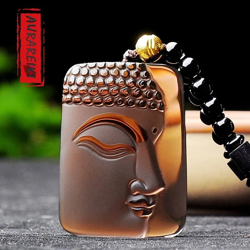 AURAREIKI ICY обсидиановый резной женский подвеска Рэйки ожерелье женское ювелирное