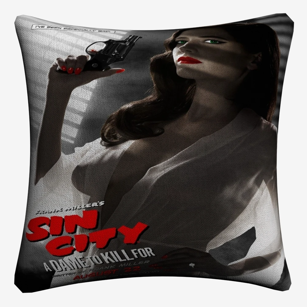Sin City 2 ролика Сексуальная Eva зеленый декоративное хлопковое белье Наволочка на