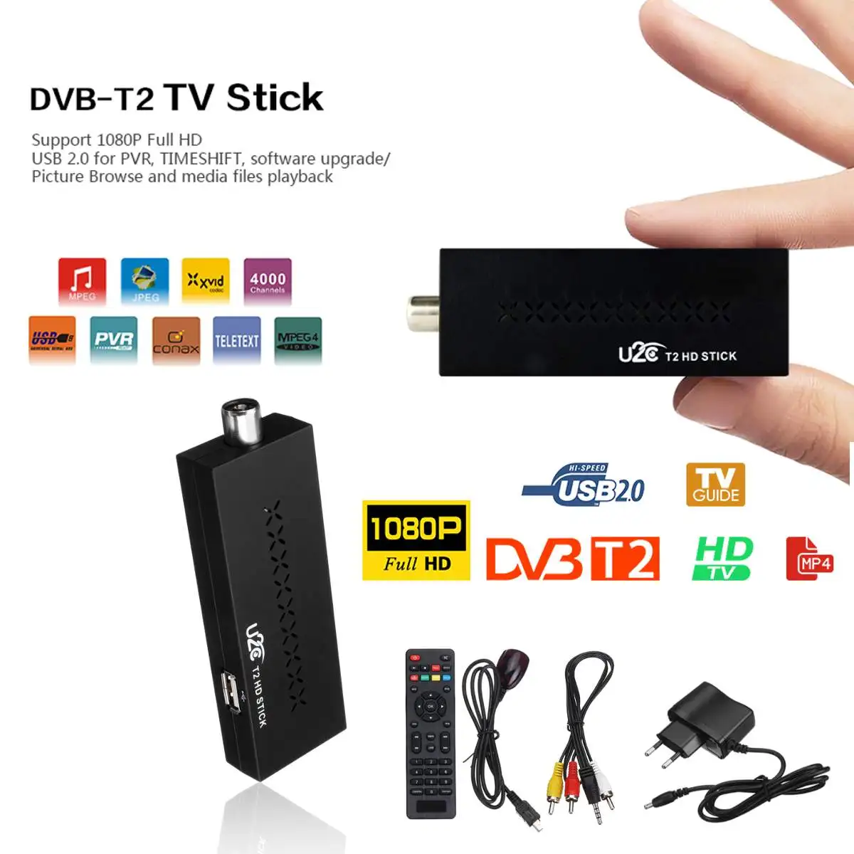 ТВ тюнер с поддержкой MPEG H.264 usb 2 0 DVB T2 Wi Fi Full HD 1080P цифровое умное приставка со