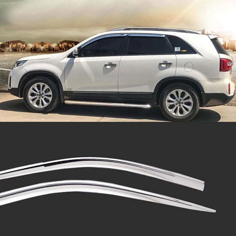 1 комплект хромированных боковых козырьков от дождя для Kia Sorento 2009-2013 | Автомобили