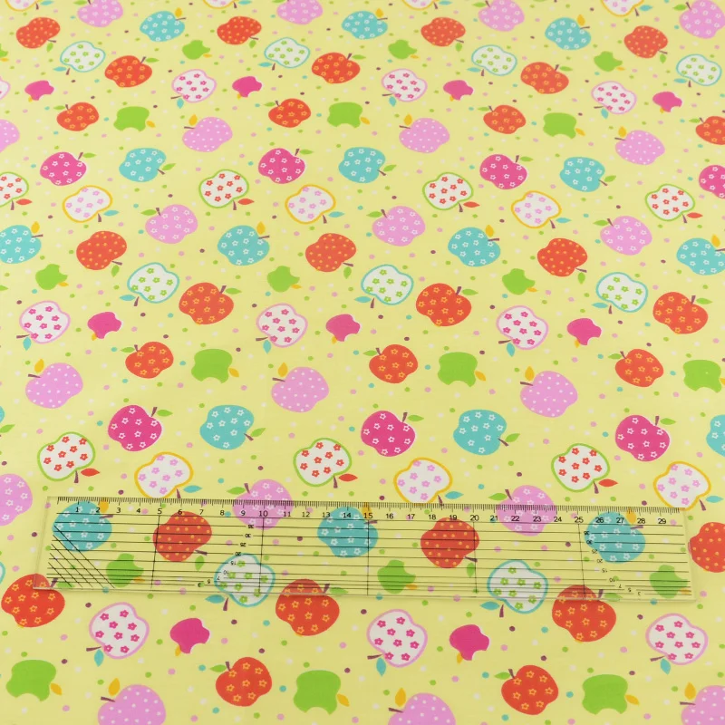 Yellow Quilting Patchwork Twill Cloth Tecido Scrapbooking Decoration Apples Designs Telas 100% Cotton Fabric Sewing Bedding | Дом и сад