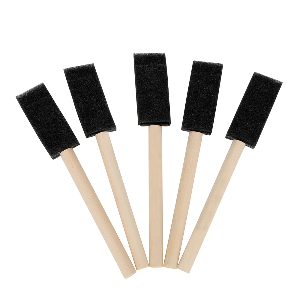 

FORAUTO 5Pcs/set Car Air Conditioner Vent Brush Car Grille Cleaner Auto Detailing Soft Sponge Wood Handle Blinds Duster Brush