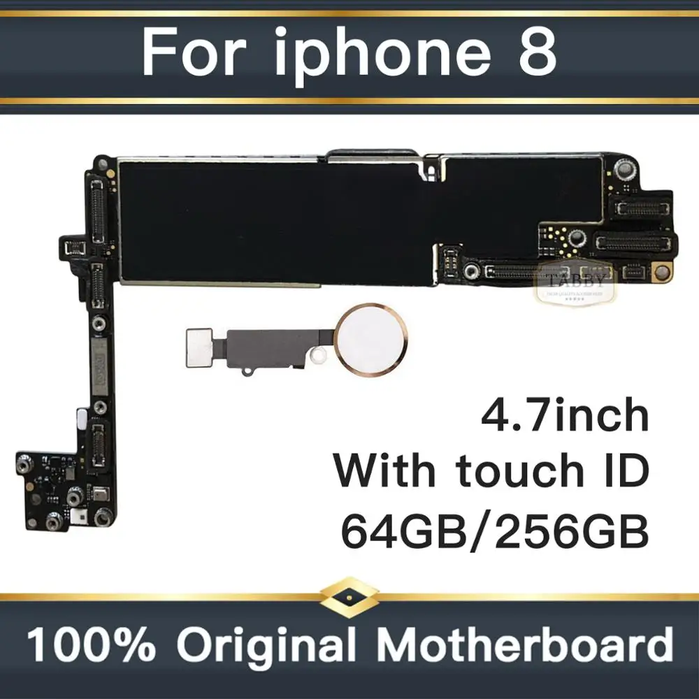 100% разблокированная материнская плата для iPhone 8 оригинальная с чипом Touch ID Clean iCould