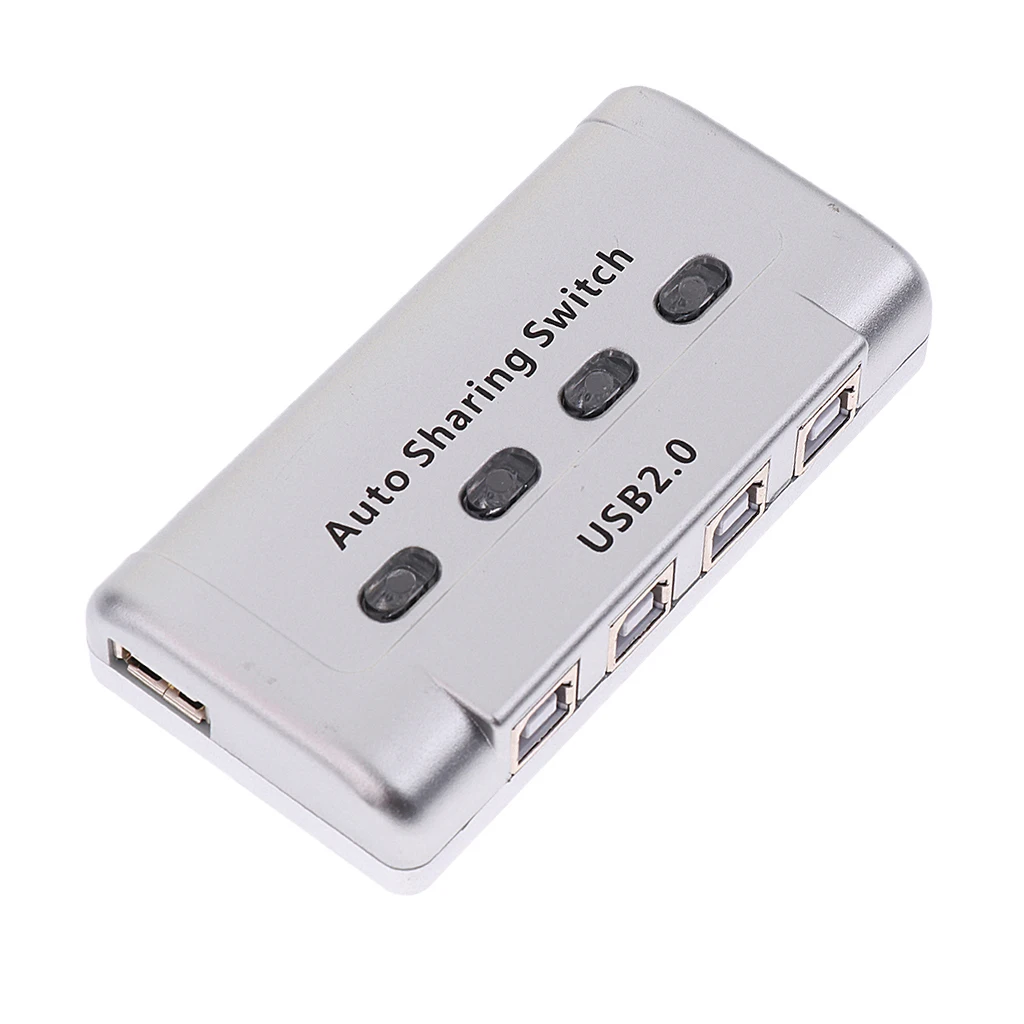 4 порта USB 2 0 Автоматический Обмен Переключатель концентратор переключатель для
