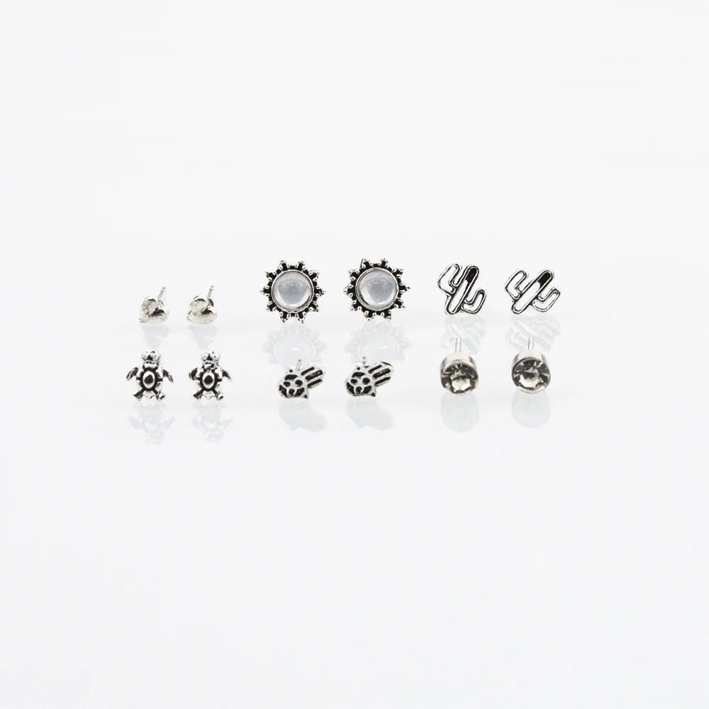 Personality New Style Women's Earrings Set Suit Foreign Trade Jewelry Wholesale Six Pairs For Girls Wedding Gifts | Украшения и