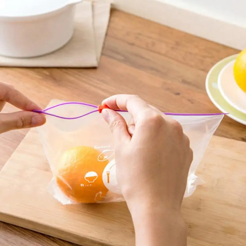 10 шт. чехол для хранения на молнии свежих продуктов пакет с зажимом закусок