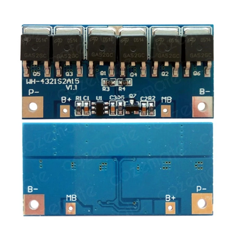 2 шт./лот 3 В Lifepo4 6 в 4 7 BMS 15A Защитная плата PCB для батареи 32650 26650 LFP ячейки сумка IC