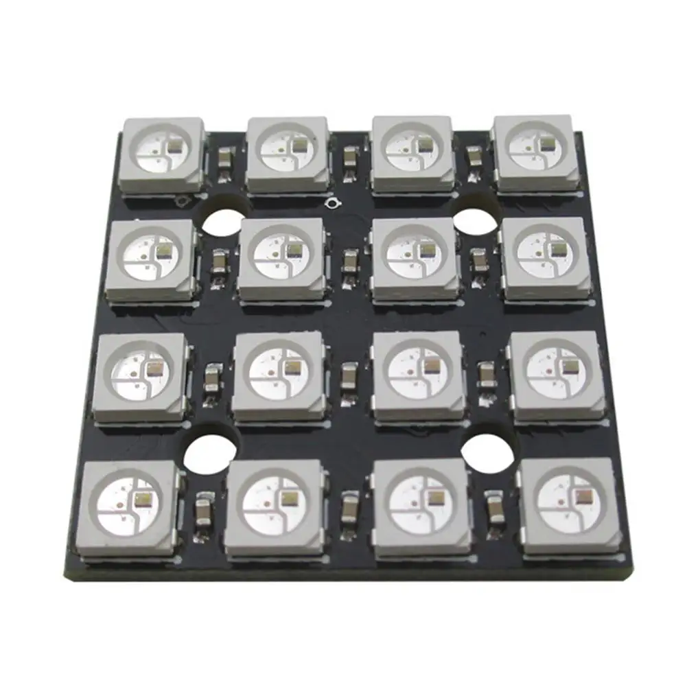 Новый WS2812B 16-разрядный 4*4 полноцветный 5050 RGB Светодиодная лампа панель свет для