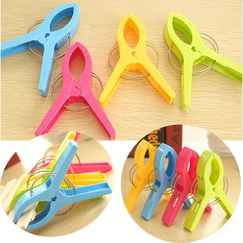 Зажимы для полотенец и простыней пластиковые зажимы сушки одеял 4 шт. в случайном