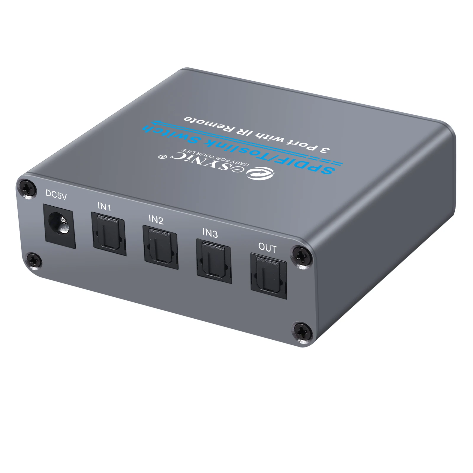 Prozor 3x1 оптический аудио переключатель конвертер SPDIF/TOSLINK сплиттер адаптер ИК
