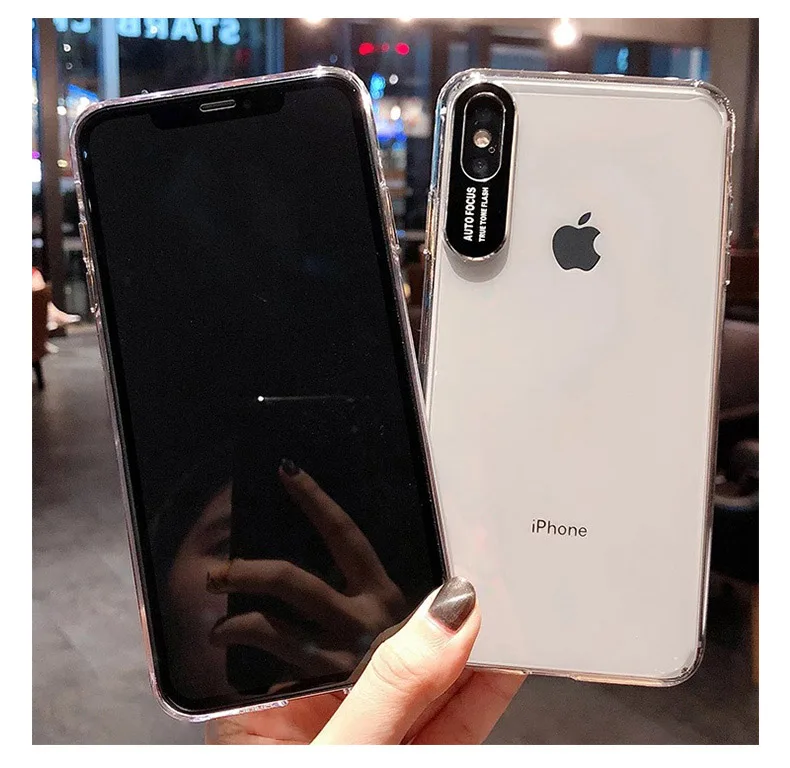Чехол KISS прозрачный ТПУ силиконовый чехол для iPhone X XS MAX XR 8 7 Plus 6 6s металлический