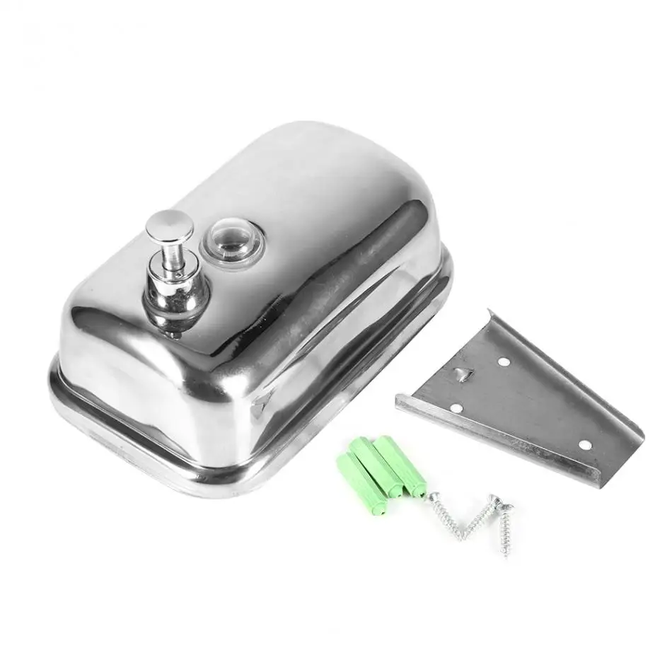 

500 мл диспенсер для жидкого мыла из нержавеющей стали, коробка для шампуня для душа, контейнер для жидкого мыла и лосьона, настенное крепление, аксессуары для ванной комнаты