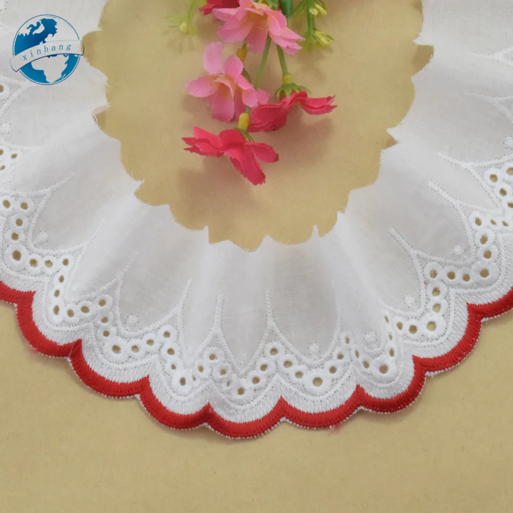 3yards 6cm width 100% Cotton embroid lace sewing ribbon guipure trim fabric warp DIY Garment Accessories african lace#3252 | Дом и сад