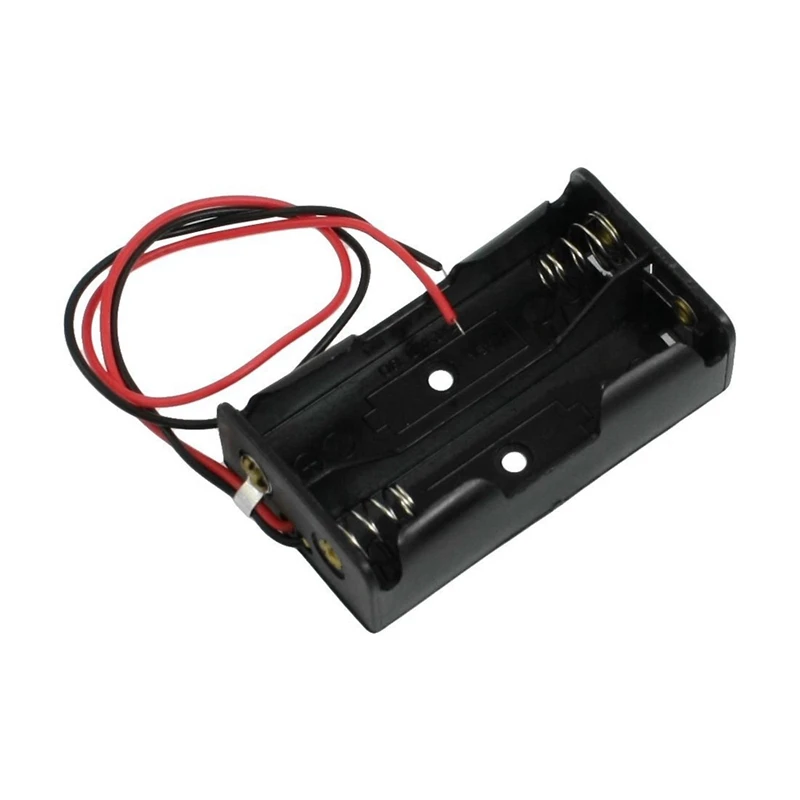 SODIAL(R)/черный Пластик 2x1 5 V AA Батарея ведущий проводной сотовый Чехол Коробка