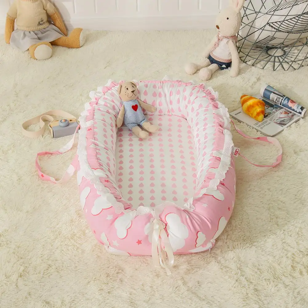 Kidlove съемный моющийся младенческой довольно имитирующие сна Гнездо Детские