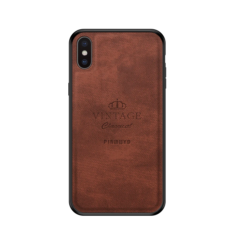 Mofi для IPhone Xs Max Чехол кожаный тонкий чехол телефона задняя силиконовая крышка