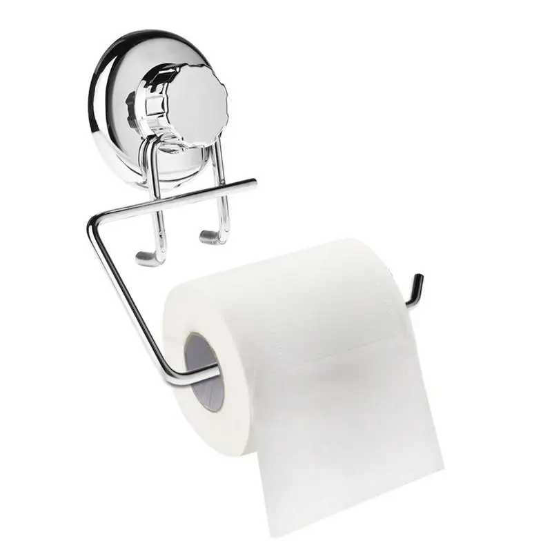 Bathroom Sucker Restroom Toilet Roll Paper Punch Free Tissue Holder Strong Suction Napkin Rack Hook Towel Hanging Rod | Дом и сад