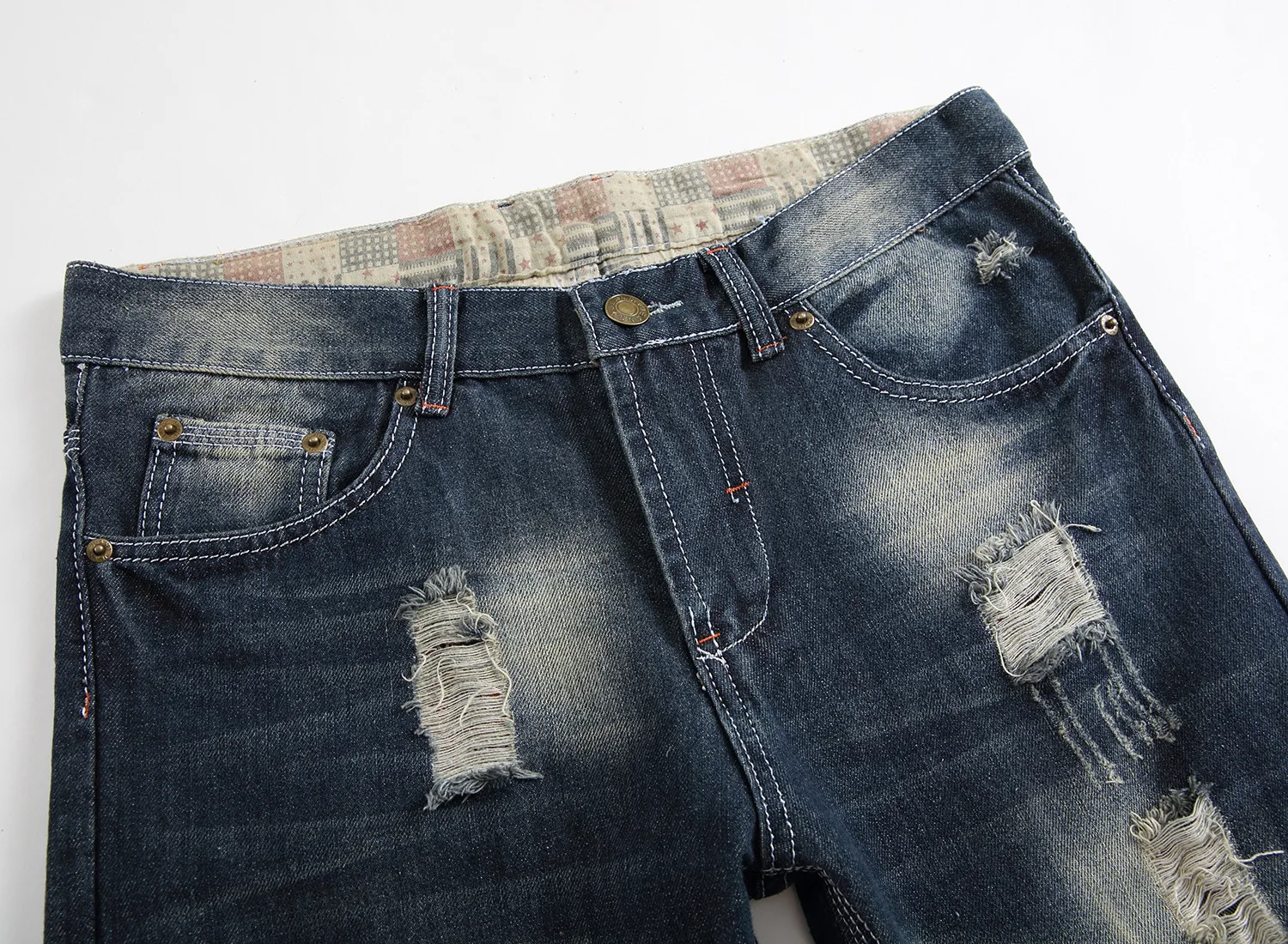 Зауженные джинсы West Jeans мужские рваные модные для мужчин|Мужские джинсы| |