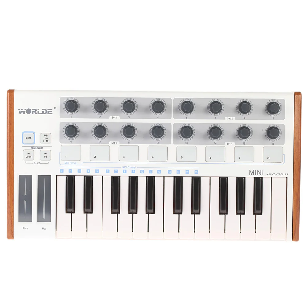 На выбор ультра Портативный Мини профессиональные 25 ключ USB MIDI Drum и контроллер