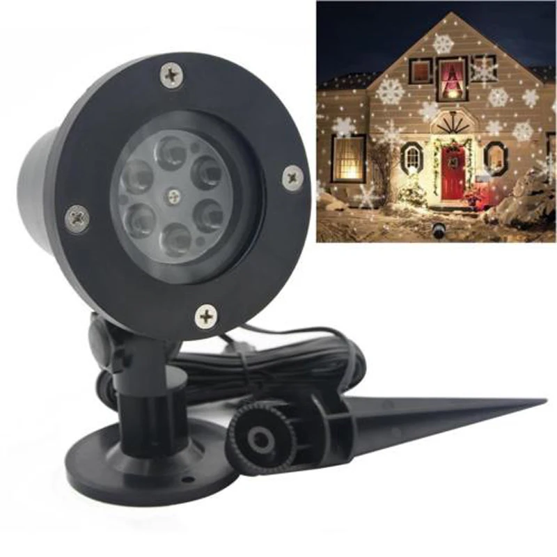 1set Xmas Snowflake Moving Sparkling Laser Projector Star Light LED Landscape Lamp | Лампы и освещение