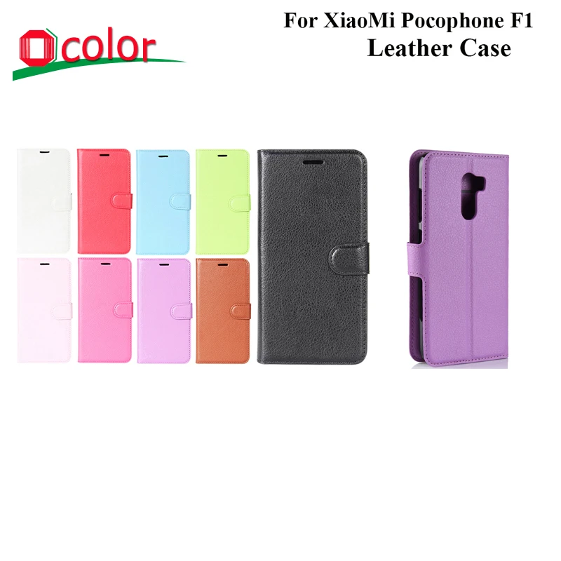 Ocolor для XiaoMi Pocophone F1 из искусственной кожи чехол Роскошный кожаный книжка с