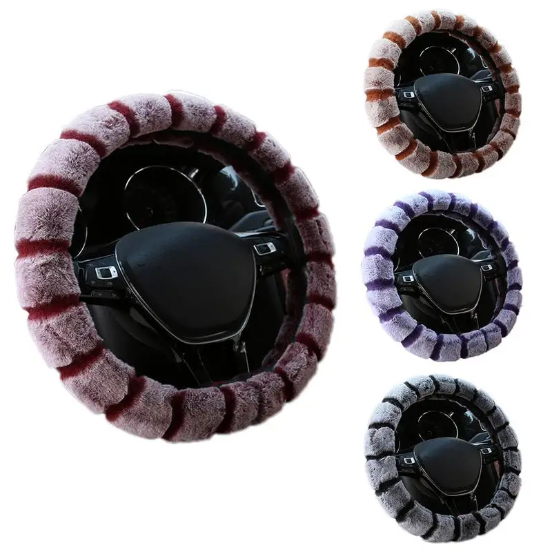 Car Steering Plush Wheel Cover Autumn Winter Copy Wool Short Fiber Decoration Collarless Warm Handle | Автомобили и мотоциклы