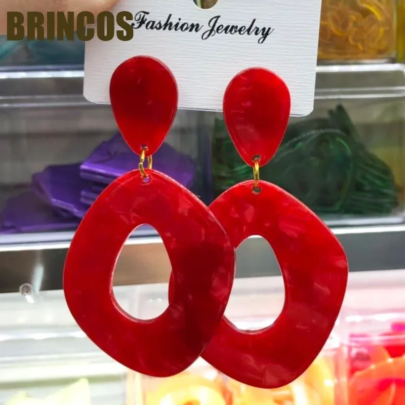 Акриловые серьги boho индийские ювелирные изделия большие массивные богемные