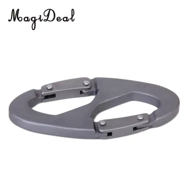 

MagiDeal 2Pcs Multifunction Outdoor Carabiner Hook Buckle Hanging Key Chain - Grey for RV Boat Camping Hiking Accessories