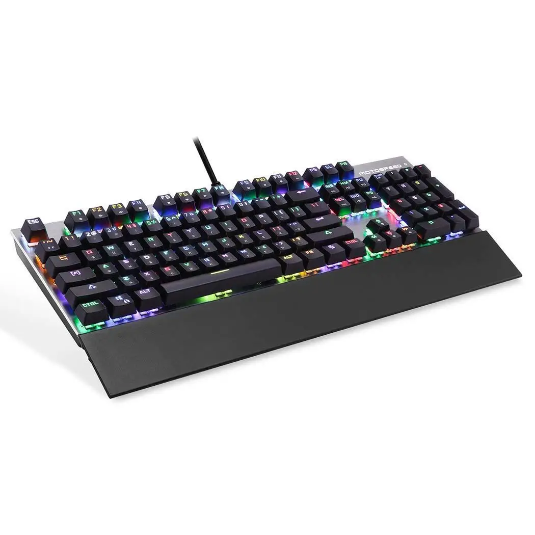 Motospeed CK108 механическая клавиатура 104 клавиши RGB синий переключатель игровая