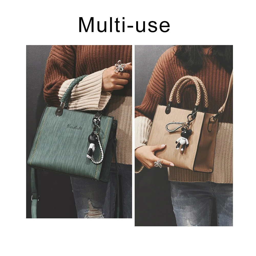 Loshaka Women Leather Handbags Ladies Large Tote Bag Female Square Shoulder Bags Bolsas Femininas Sac New Fashion Crossbody | Багаж и