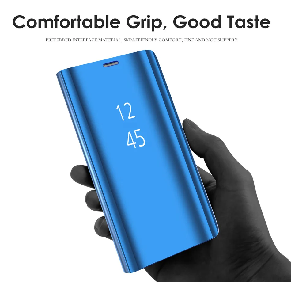 

For Samsung A6 A8 Smart Mirror View Case A3 A5 A7 2017 Leather Flip Cover for Samsung Galaxy A6 A9 A8 Plus A9Lite C8 Coque Capa