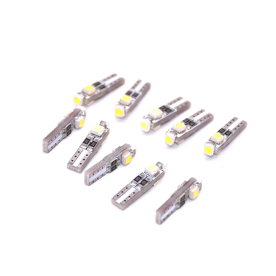 10 шт. авто LED W2 X 4.6d T5 1210 3 SMD белый кристалл синий 12 В 3528 Приборная панель автомобиля
