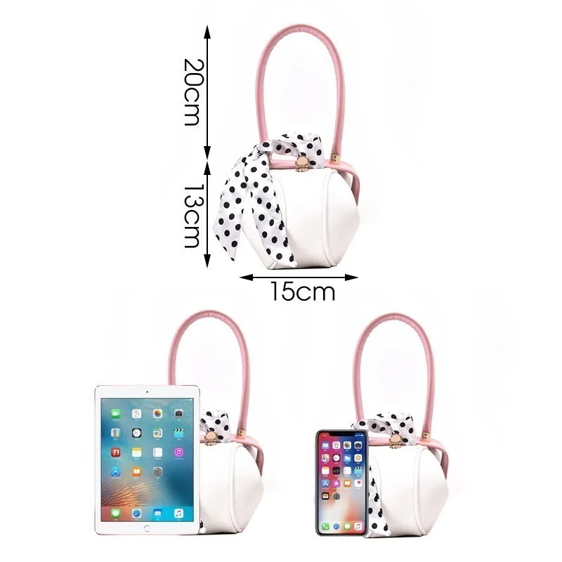 TTOU Fashion Elegant Small Women Handbag with Casual Scarf Quality Leather Female Shoulder Bag Ladies' Top-handle Tote Sac | Багаж и