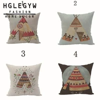 tent printed pillow case throw pillowcase cotton linen printed pillow covers for office home shipping