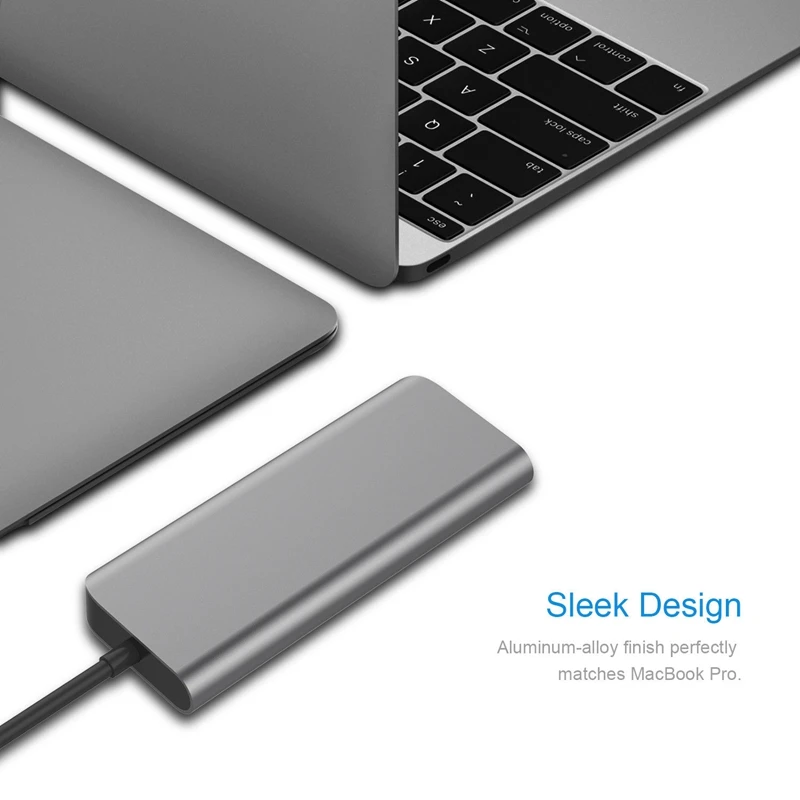 Type C концентратор 6в1 Usb-C 3 1 до 4K Hdmi Pd 2Usb3. 0 Dp Lan Dongle для Mackbook Pro | Компьютеры и офис