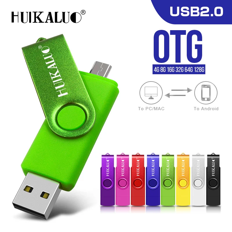 OTG USB Флеш накопитель 4 Гб флешки 8 gb cle usb 16 32 memory stick 64 из металла флэш для телефона