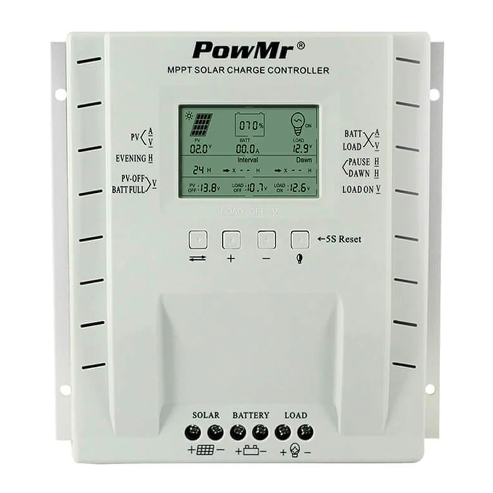 Powmr Mppt 40 ампер Контроллер заряда панели солнечных батарей 24 в 1040 Вт 12 В 520