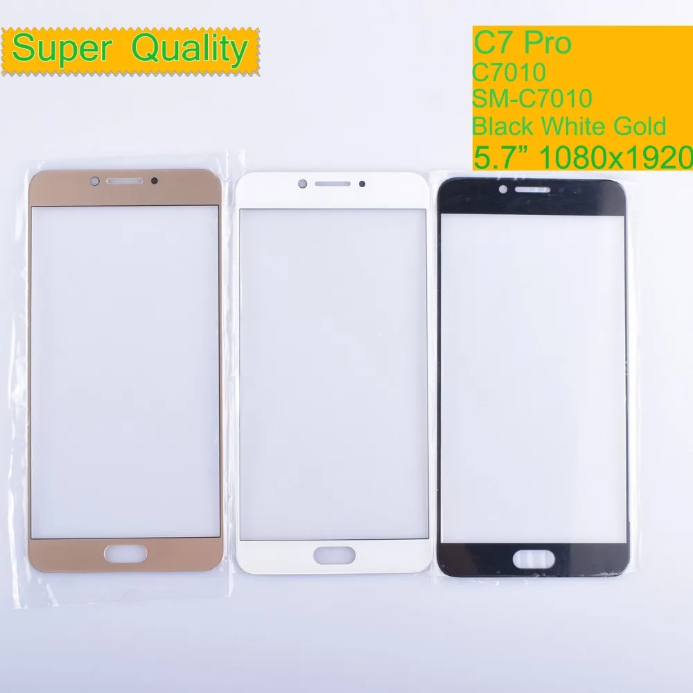 10 шт./лот для Samsung Galaxy C7 Pro C7010 SM сенсорный экран передняя стеклянная панель внешнее