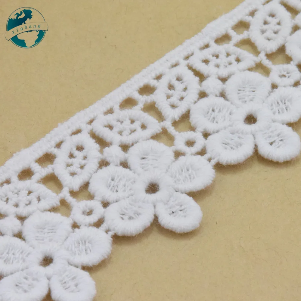 Кружевная лента белая 100% хлопок 5 ярдов 3 2 см французская кружевная гипюр сделай