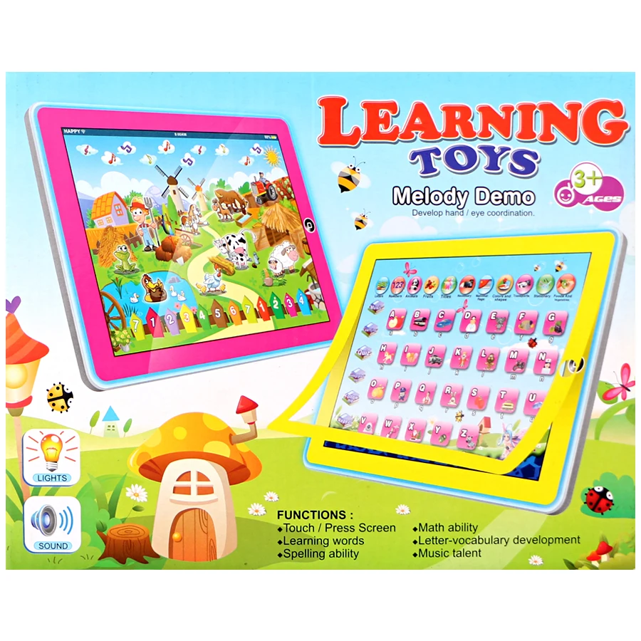 Learning Toys English Language Machine Toy Pad Tablet 11 Function Letters Word Math and Music With Light Computer | Игрушки и хобби