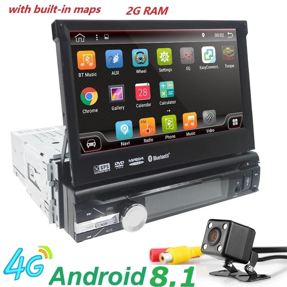 Android 8 1 HD 1024*600 автомобильный DVD плеер радио для универсального автомобильного