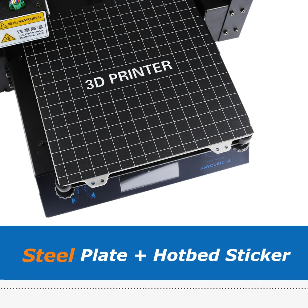 

1pc 220*220mm Spring Steel Sheet Heat Bed Plate+ 1pc Hotbed Sticker For RepRap i3 Wanhao Anet A8 A6 MK3 Ender-3 DIY